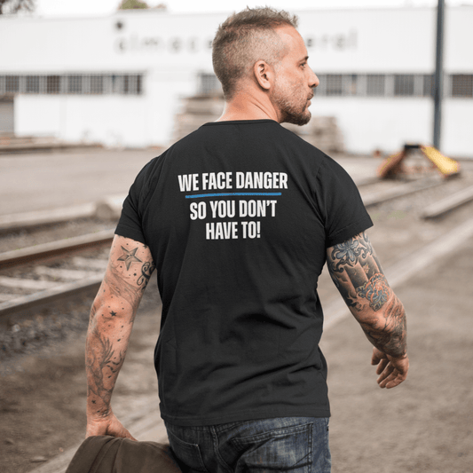 TBL Collection: We face danger! - Premium Unisex Crewneck T-shirt